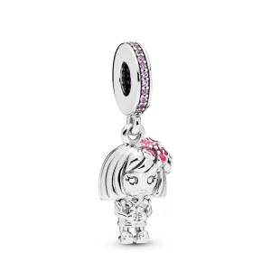 (image pour) Charm pendant PANDORA Fille chinoise de fleur 798114SSP