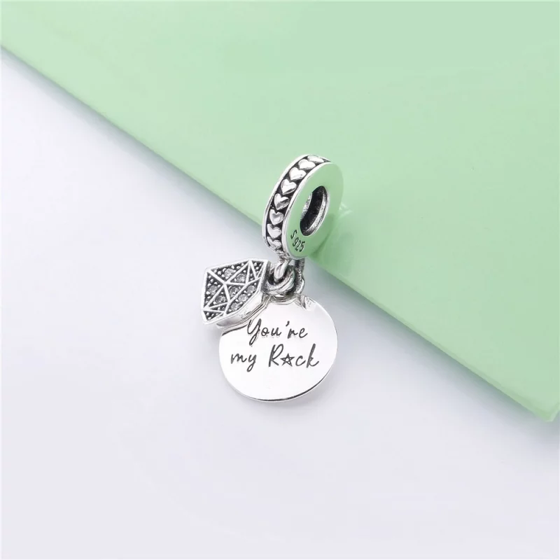 (image pour) Charm pendant PANDORA Mon Roc en Argent 798102CZ - Afficher 3