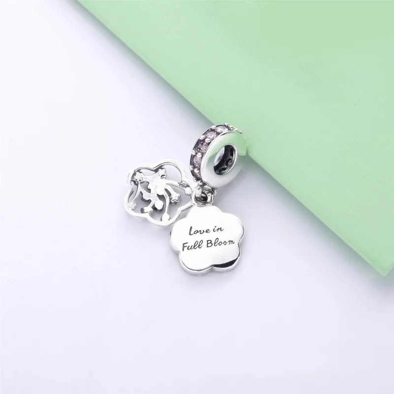 (image pour) Charm pendant PANDORA Pavé à fleurs de pêcher 798112NCCMX - Afficher 4