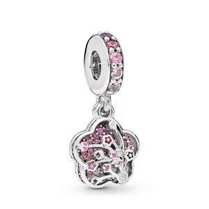 (image pour) Charm pendant PANDORA Pavé à fleurs de pêcher 798112NCCMX
