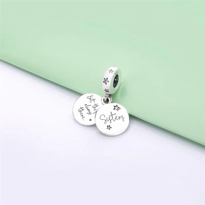 (image pour) Charm pendant PANDORA Sœurs pour la Vie en Argent 798012FPC - Afficher 3
