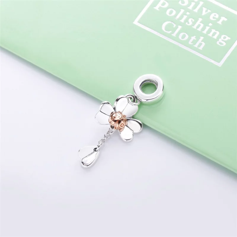 (image pour) Charm pendant Trèfle et Coccinelle en Pandora Rose 787877 - Afficher 2