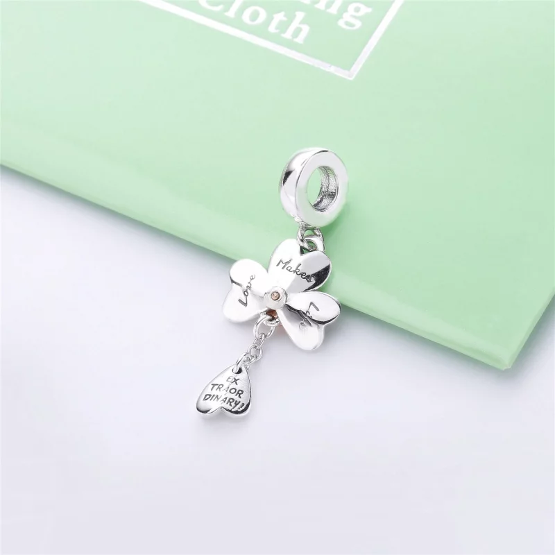 (image pour) Charm pendant Trèfle et Coccinelle en Pandora Rose 787877 - Afficher 3