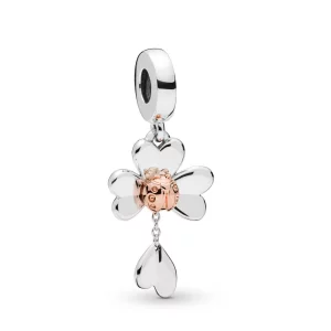 (image pour) Charm pendant Trèfle et Coccinelle en Pandora Rose 787877