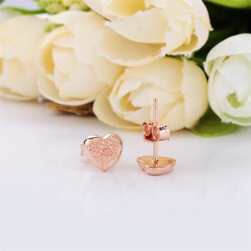 (image pour) Clous d'oreilles Cœur en PANDORA Rose 287928 - Afficher 4