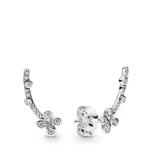 (image pour) Clous d'oreilles PANDORA Fleurs Grimpantes à Quatre Pétales en Argent 297936CZ