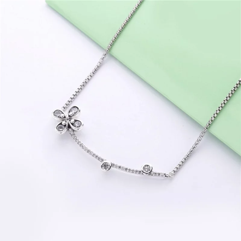 (image pour) Collier PANDORA Fleur à Quatre Pétales en argent 397956CZ - Afficher 3