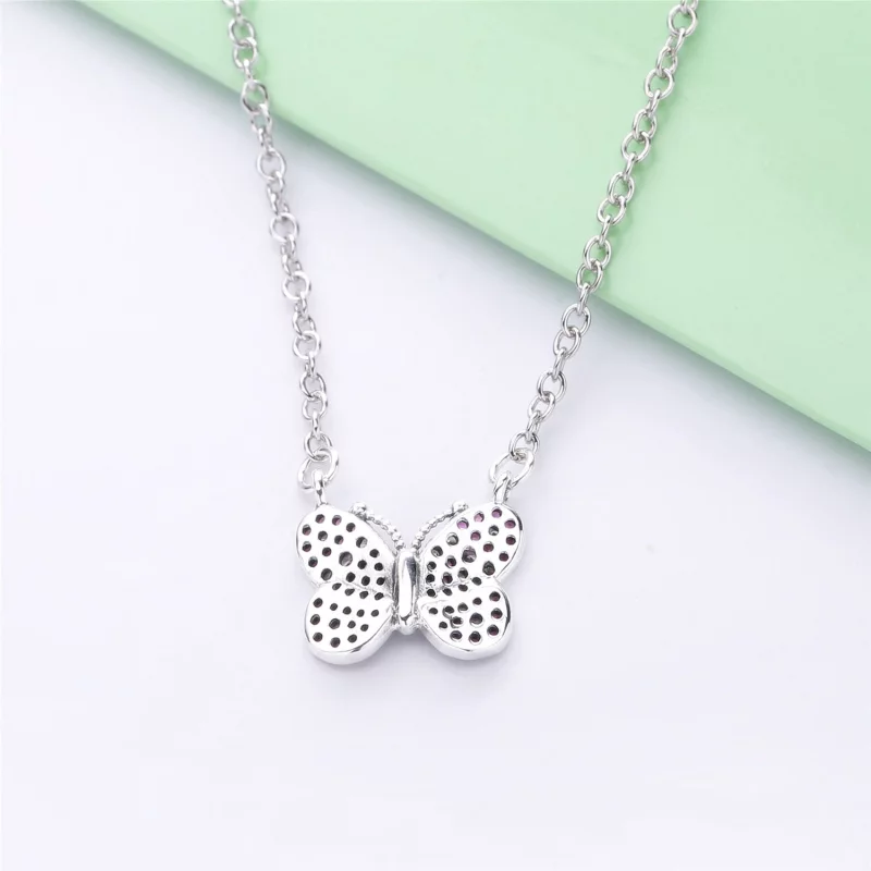 (image pour) Collier PANDORA papillon rose eblouissant en argent 397931NCCMX-50 - Afficher 3