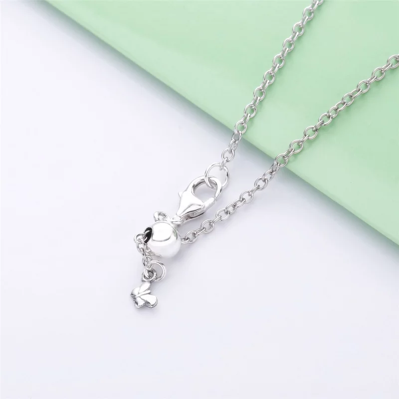 (image pour) Collier PANDORA papillon rose eblouissant en argent 397931NCCMX-50 - Afficher 4