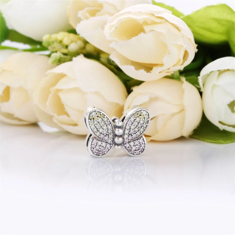 (image pour) PANDORA Reflexions Charm clip Papillon Lumineux en Argent 797864CZM - Afficher 2