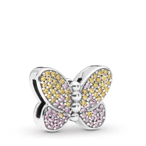 (image pour) PANDORA Reflexions Charm clip Papillon Lumineux en Argent 797864CZM
