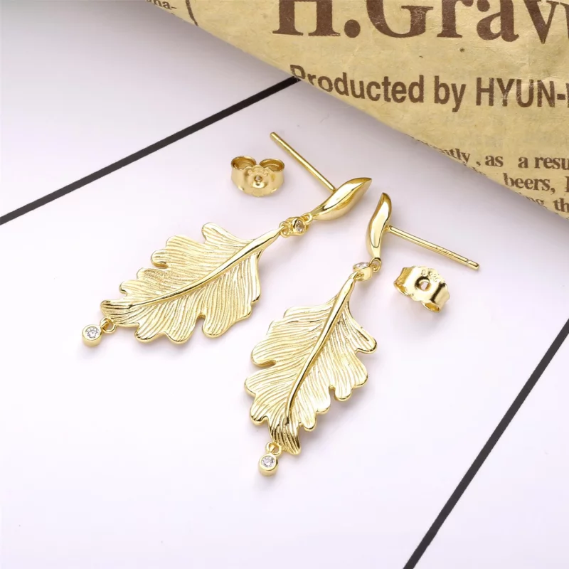 (image pour) Boucles d'Oreilles PANDORA Feuilles de Chêne 268259CZ - Afficher 4