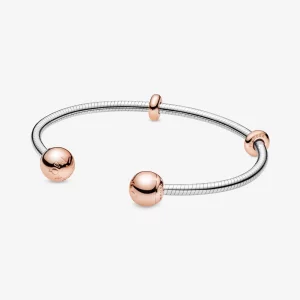 (image pour) Bracelet Jonc Ouvert Façon Maille Serpent Pandora Moments 588291