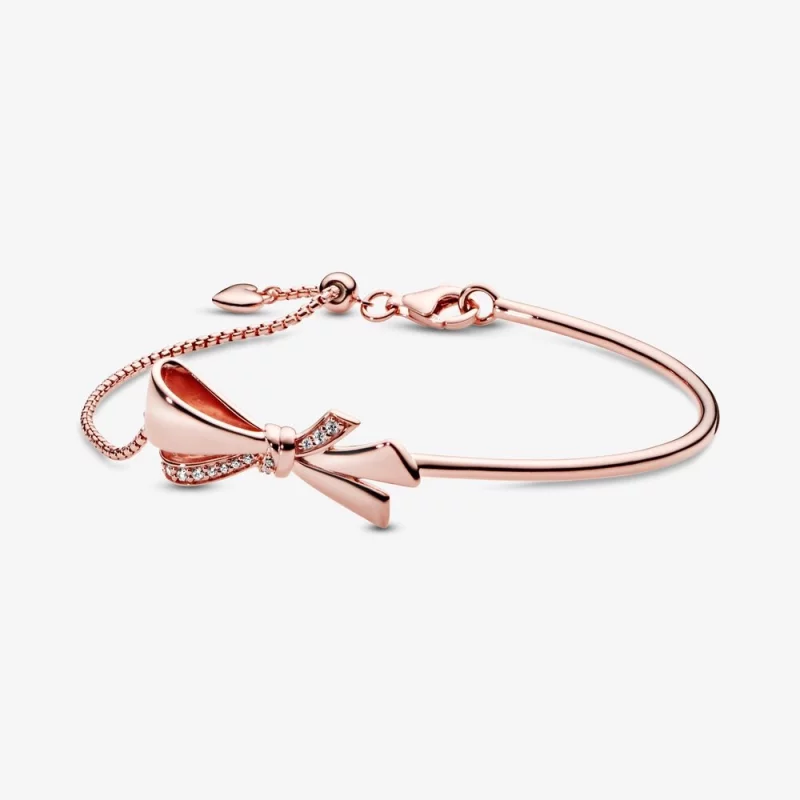 (image pour) Bracelet Jonc PANDORA Rose Arc orné 587242CZ