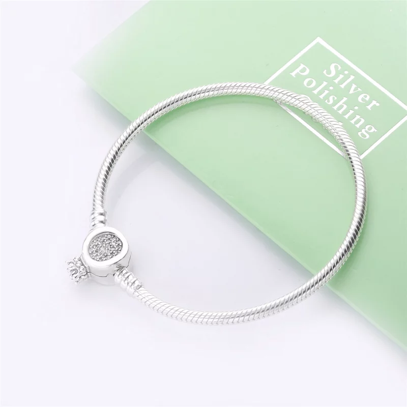 (image pour) Bracelet O Couronné & Maille Serpent Pandora Moments 598286CZ - Afficher 2