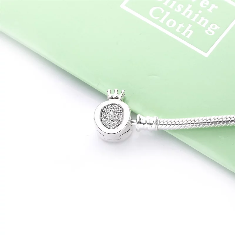 (image pour) Bracelet O Couronné & Maille Serpent Pandora Moments 598286CZ - Afficher 4