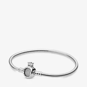 (image pour) Bracelet O Couronné & Maille Serpent Pandora Moments 598286CZ