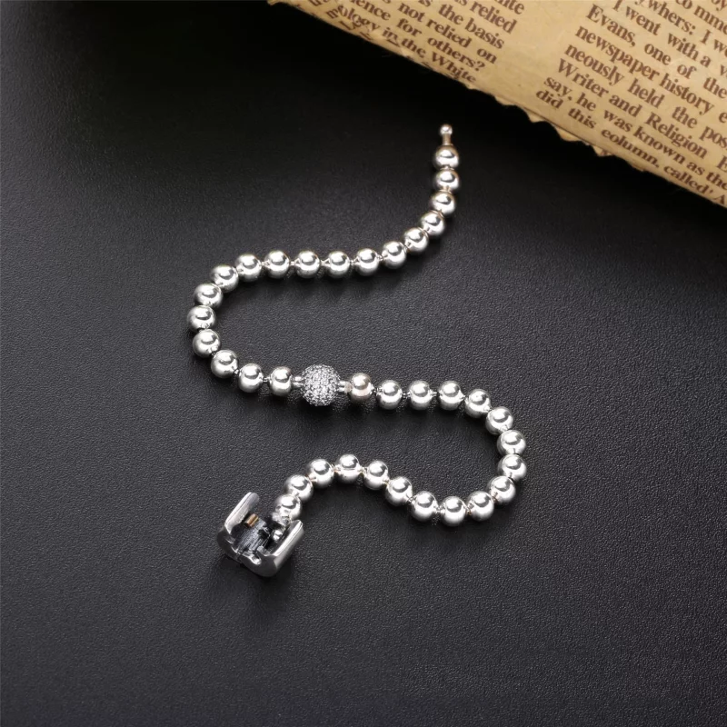 (image pour) Bracelet PANDORA Sphère et Pavé 598342CZ - Afficher 4