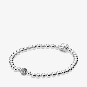 (image pour) Bracelet PANDORA Sphère et Pavé 598342CZ