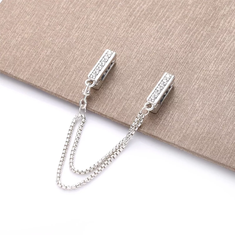 (image pour) Charm clip chaîne de confort PANDORA scintillant 798269CZ - Afficher 2