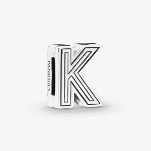 (image pour) Charm Clip Lettre K PANDORA Reflexions en Argent 798207