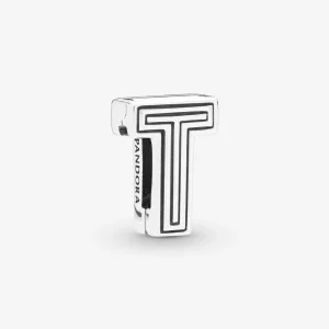 (image pour) Charm Clip Lettre T PANDORA Reflexions en Argent 798216