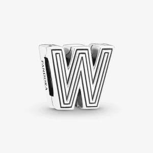 (image pour) Charm Clip Lettre W PANDORA Reflexions en Argent 798219
