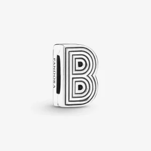 (image pour) Charm ClipLettre B PANDORA Reflexions en Argent 798198
