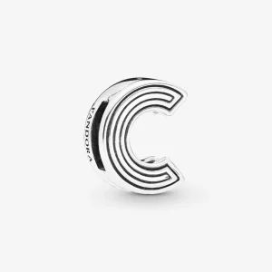 (image pour) Charm ClipLettre C PANDORA Reflexions en Argent 798199