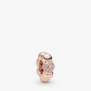 (image pour) Charm espaceur PANDORA Sphère Polie et Pavée 788310CZ