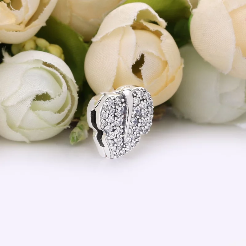 (image pour) Charm PANDORA clip Feuille Scintillante 798293CZ - Afficher 2