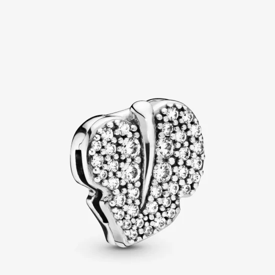 (image pour) Charm PANDORA clip Feuille Scintillante 798293CZ