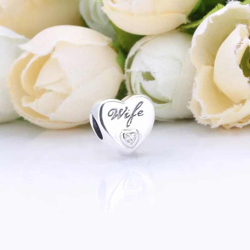 (image pour) Charm PANDORA Coeur d'amour d'épouse 798249PCZ - Afficher 2