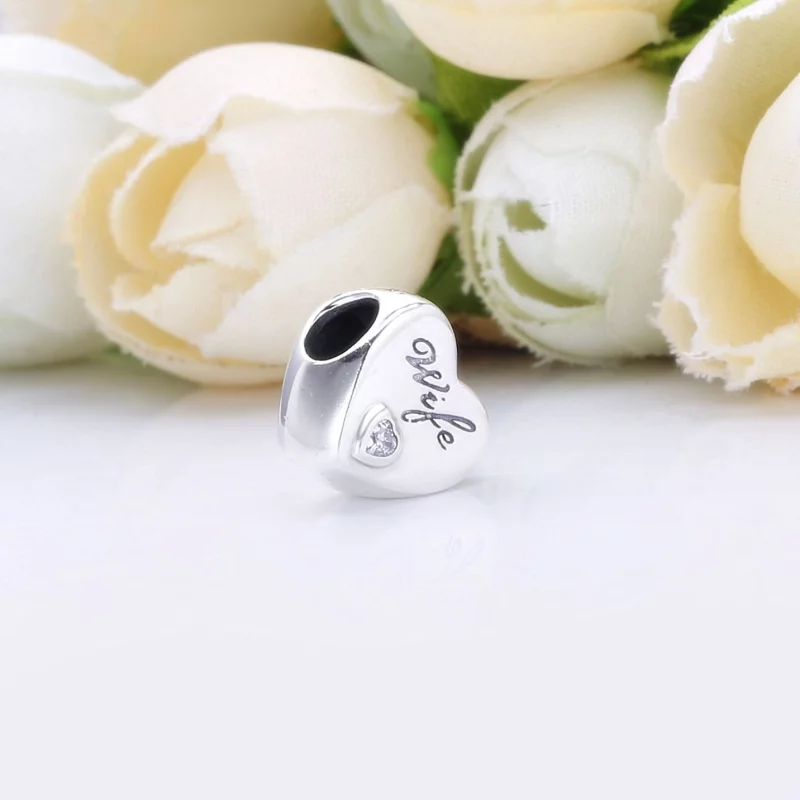 (image pour) Charm PANDORA Coeur d'amour d'épouse 798249PCZ - Afficher 3