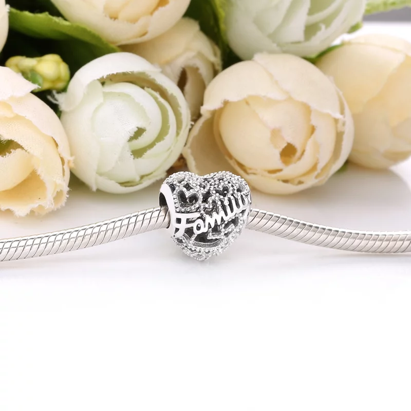 (image pour) Charm PANDORA Cœur de Famille 798571C00 - Afficher 3