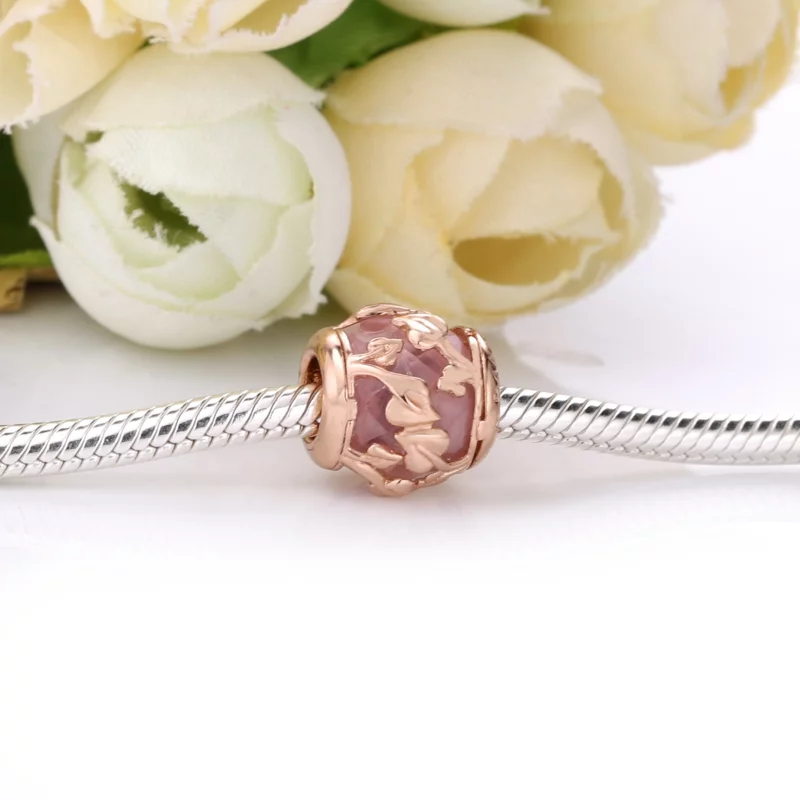 (image pour) Charm PANDORA Feuilles Roses 788238SSP - Afficher 4