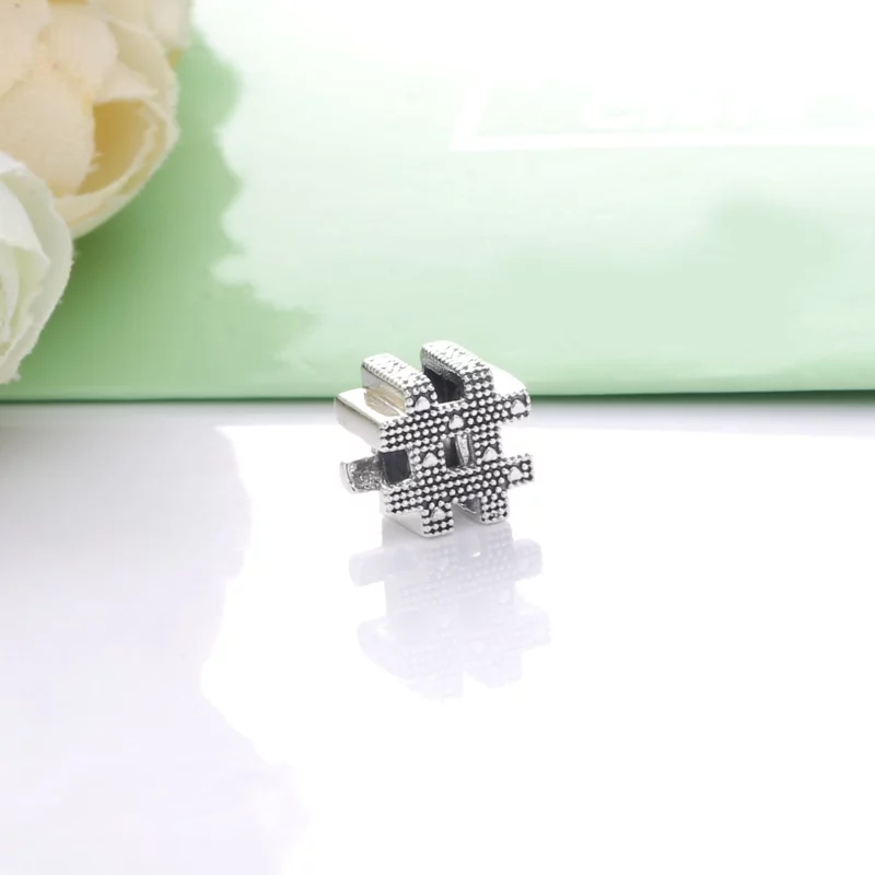 (image pour) Charm PANDORA Hashtag en Argent 798128 - Afficher 2