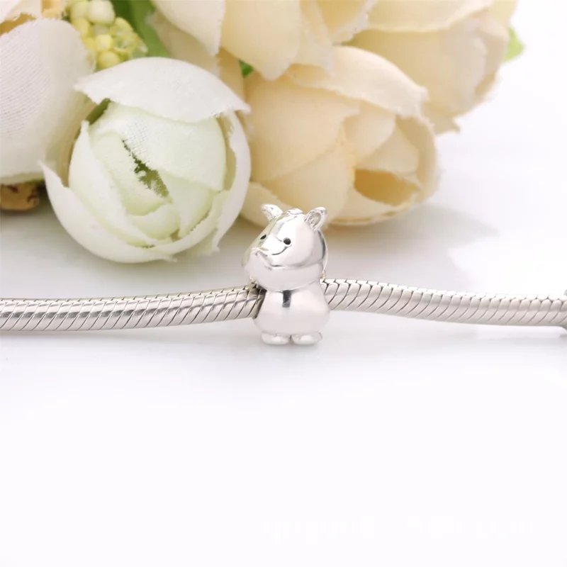 (image pour) Charm PANDORA Rhino le Rhinocéros 798023 - Afficher 2