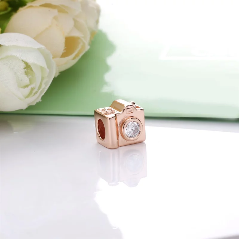 (image pour) Charm PANDORA Rose Caméra 787986CZ - Afficher 2