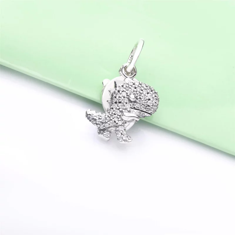 (image pour) Charm pendant PANDORA Dinosaure en Argent 798186CZ - Afficher 4