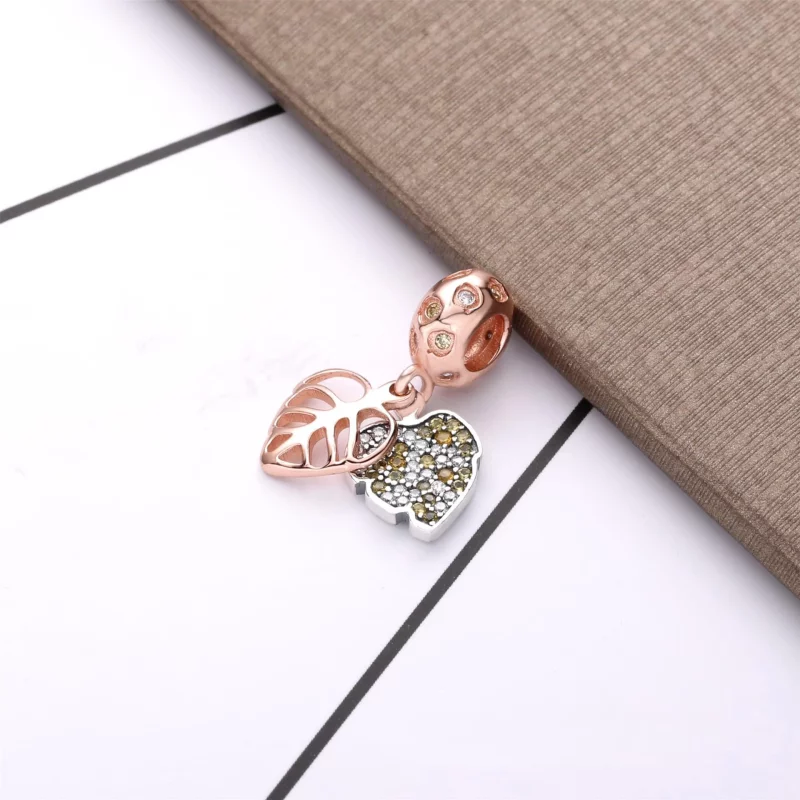 (image pour) Charm pendant PANDORA Feuilles Scintillantes 788247CZ - Afficher 2