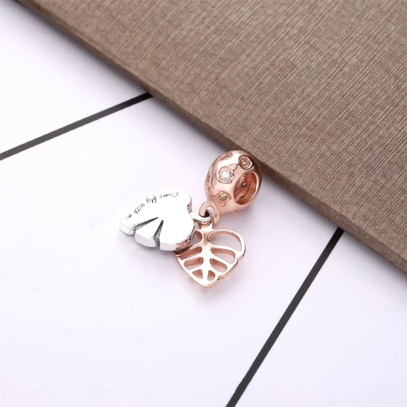 (image pour) Charm pendant PANDORA Feuilles Scintillantes 788247CZ - Afficher 3