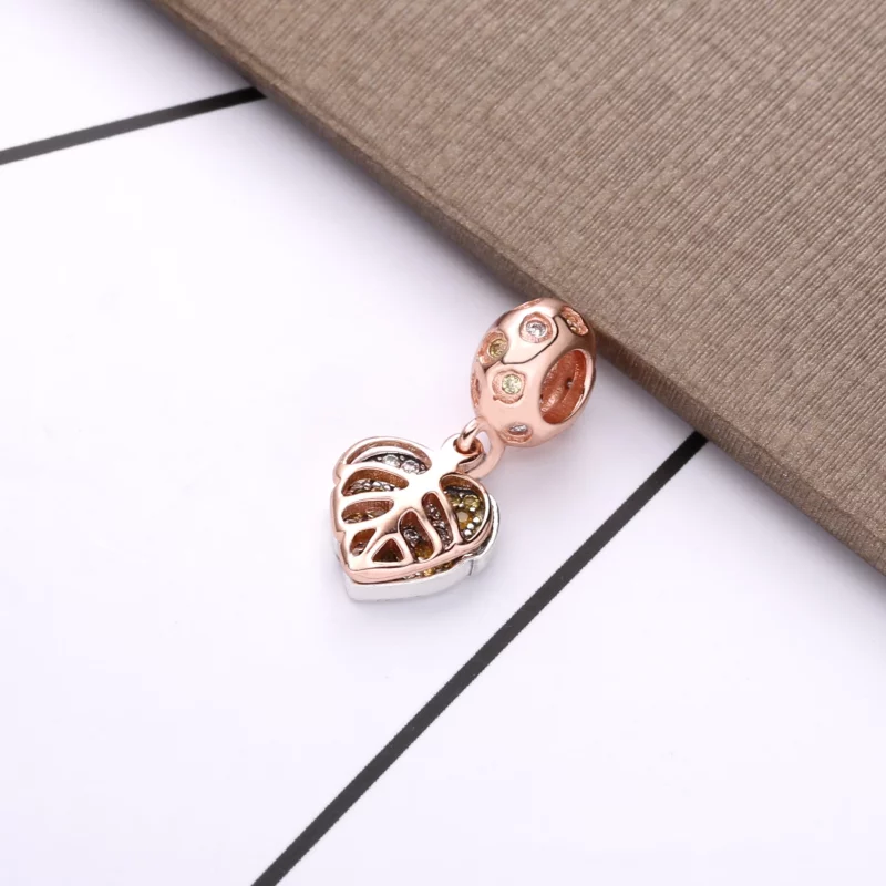 (image pour) Charm pendant PANDORA Feuilles Scintillantes 788247CZ - Afficher 4