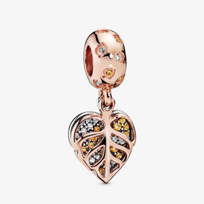(image pour) Charm pendant PANDORA Feuilles Scintillantes 788247CZ