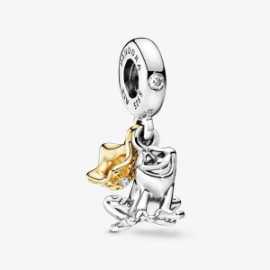 (image pour) Charm Pendant PANDORA Shine Disney Princesse Tiana Grenouille Prince 768235CZ