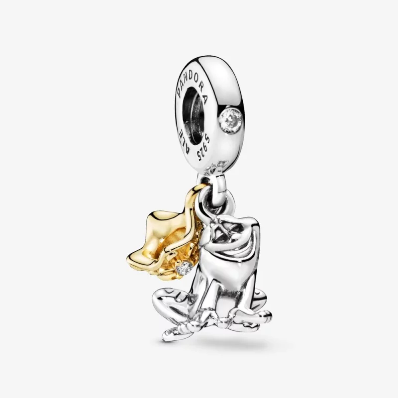 (image pour) Charm Pendant PANDORA Shine Disney Princesse Tiana Grenouille Prince 768235CZ