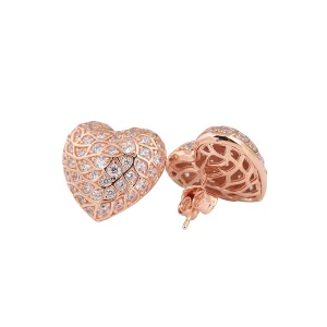 Clou d'oreille Cœur Motif Scintillant à l'unité PANDORA Rose 298568C01M (image pour) Clou d'oreille Cœur Motif Scintillant à l'unité PANDORA Rose 298568C01M