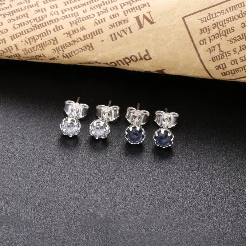 (image pour) Clous d'Oreilles PANDORA Couronne Scintillante Bleue 298311NMB - Afficher 2