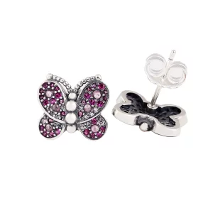 Clous d'Oreilles PANDORA Papillons pétillants P-D-2611 (image pour) Clous d'Oreilles PANDORA Papillons pétillants P-D-2611