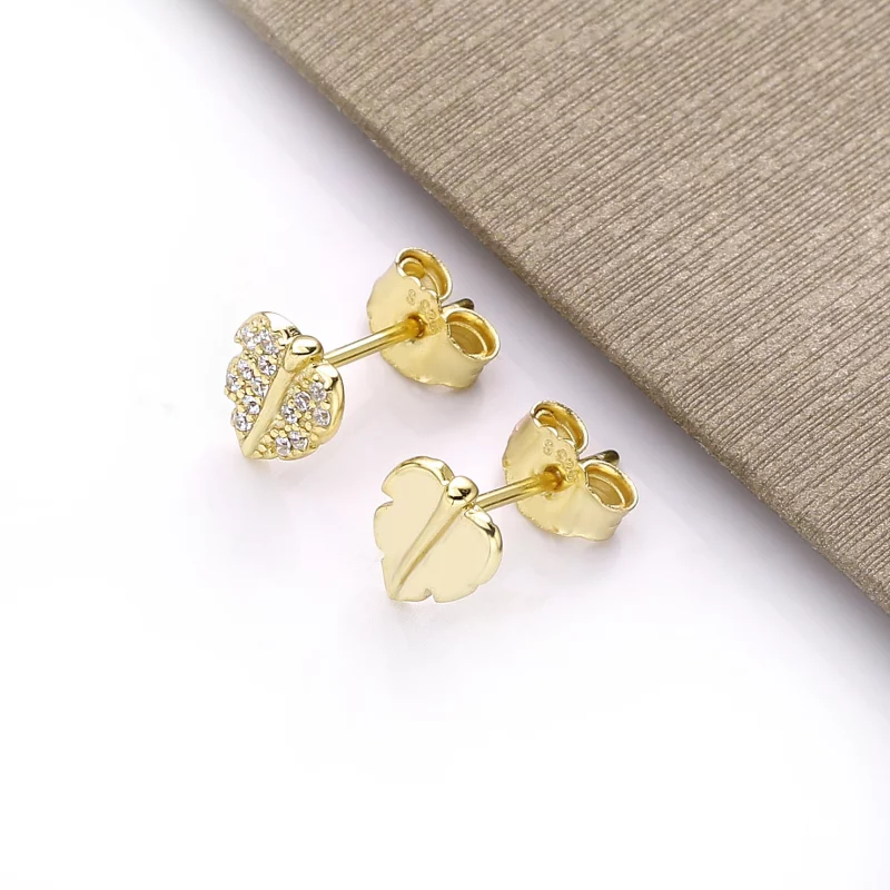 (image pour) Clous d'Oreilles PANDORA Shine Feuille brillante et pétillante 268334CZ - Afficher 4